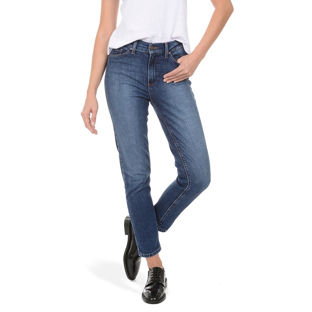 Mott & Bow Woman Blue HIGH RISE MOM RIDGE JEANS Sz 28x28